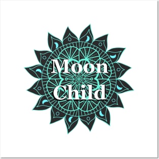 Moon Child Mandala Design Posters and Art